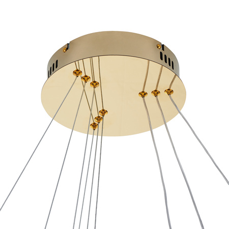 Lampa wisząca CIRCLE SLIM 40+60+80 cm - LED, ring złoty potrójny