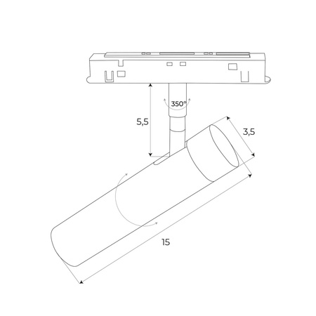 Maxlight M0011N Reflektor Magnetyczny System On/Off 8W 578LM 3000K