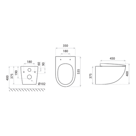 Miska wisząca WC z Deską Vito
