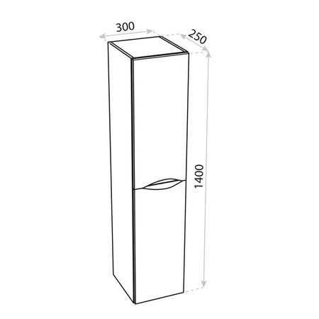 Słupek wiszący Kolorado Black Glossy 300