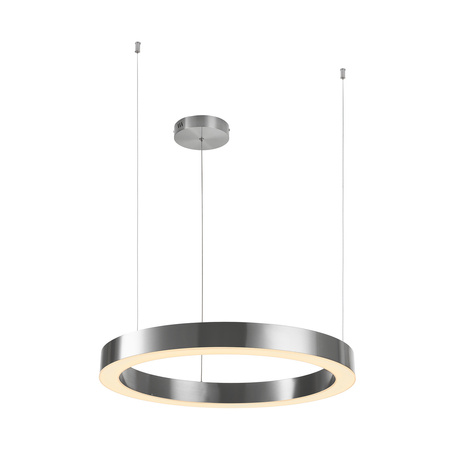 Lampa wisząca CIRCLE 60 cm - LED, ring nikiel szczotkowany