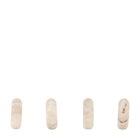 Novi Napkin Rings Set of 4 Beige Marble 58x58x20mm