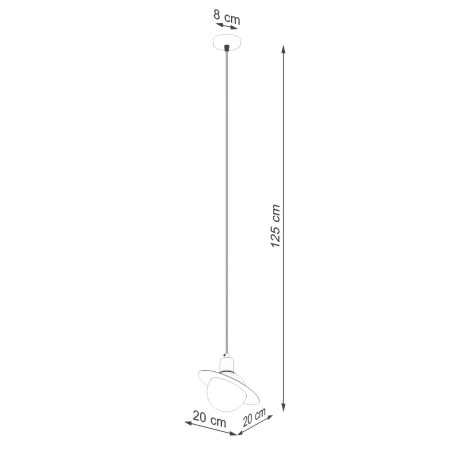 Lampa wisząca HYPERION 1 czarny