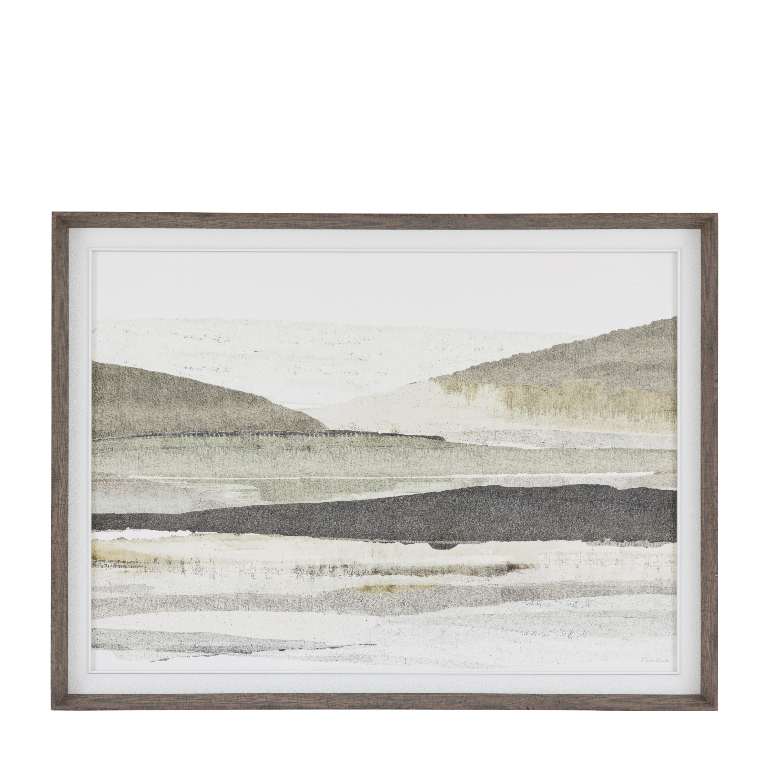 Obraz w ramie „Morning Mirage” – zielony, 119 × 6 × 89 cm