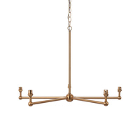 Santiago 5 Pendant Light Fitting Brushed Brass