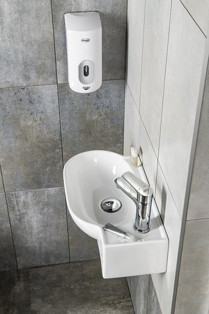 YUMO umywalka ceramiczna narożna 45x28cm, biały