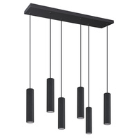 Lampa wisząca IVAR 6L czarna LED 3000K