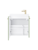 Szafka łazienkowa wisząca z umywalką 55 cm szałwia mat złoty uchwyt NOOK 010-SU55-05+TR41366