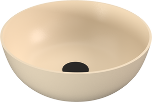 BANERA ROUND umywalka kompozytowa nablatowa, średnica 39cm, beż mat