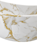 Vitruvit River ceramiczna umywalka nablatowa owalna 40,5 x 36,5 cm Calacatta Oro Marble (wyprzedaż ekspozycyjna)