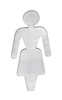 Tabliczka toaleta damska 80x35x2mm, stal nierdzewna mat