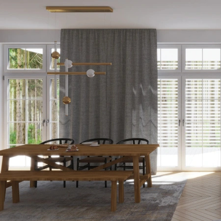 Lampa wisząca O-LINE S-4 - LED, 79 cm, mosiądz