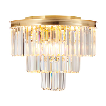 Plafon sufitowy SPLENDORE 50 cm - złoty, kryształowy glamour