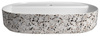 INFINITY OVAL umywalka ceramiczna nablatowa, 60x40cm, terrazzo