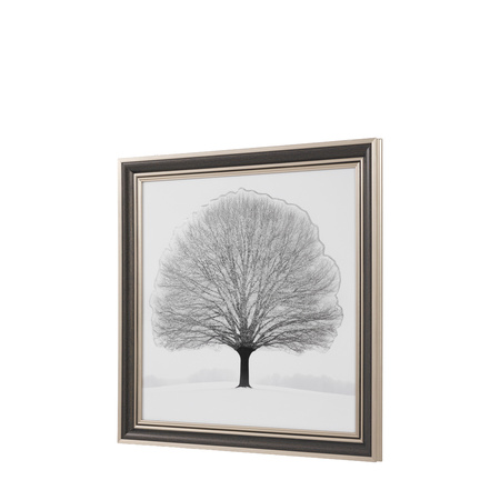 Obraz w ramie „Silent Beauty” – szary, 82 × 3,8 × 82 cm