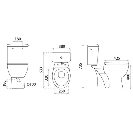 Kompakt WC z Deską Ceto-Eco