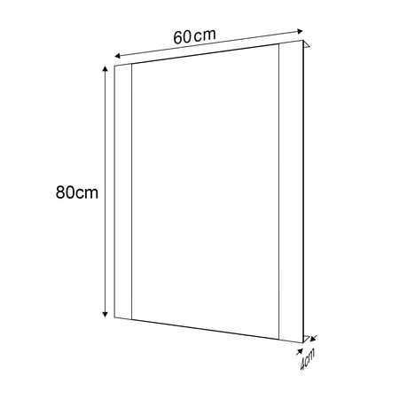 DURANGO lustro z oświetleniem LED, 60x80cm, czujnik bezdotykowy