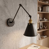 LAMPA ŚCIENNA KINKIET LOFTOWY CZARNY RUBI W2