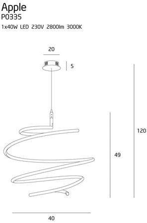 Apple lampa wisząca P0335