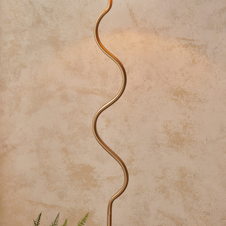 Wriggle 1 Floor Lamp Brushed Aged Brass
