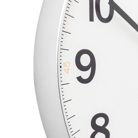 Whitby Wall Clock Chrome 50cm