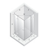 Kabina prysznicowa EVENTA BLACK CHROME 2D prostokątna 100x80x200 szkło czyste 8mm Active Shield 2.0