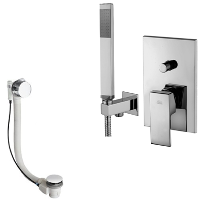 Zestaw wannowy podtynkowy z napełnieniem przez przelew-Paffoni/kolekcja Level