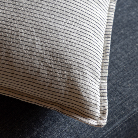 Fairford Woven Stripe Cushion Cream 450x450mm
