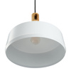 Lampa wisząca NORDIC WOODY biało drewniana 35 cm