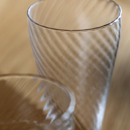 Swirl Flute Glass Clear (4pk) 72x72x165mm