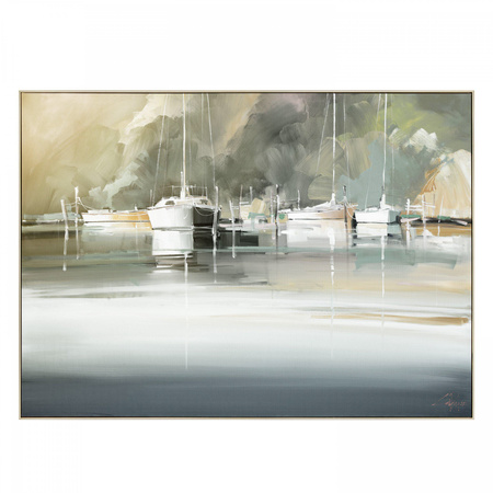 Marina Morning Framed Canvas880x35x1220mm