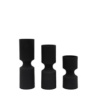 Zia Black Candlestick Set of 3