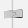 Drzwi wnękowe OXIA NICKEL BRUSHED  1D L 80x200 szkło czyste 8mm Active Shield 2.0