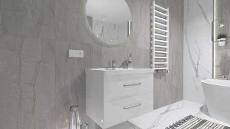 Grzejnik łazienkowy Lungo White 960