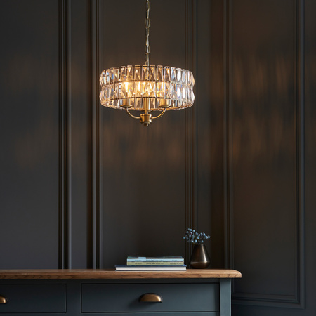 Clifton 3 Pendant Light Antique Brass