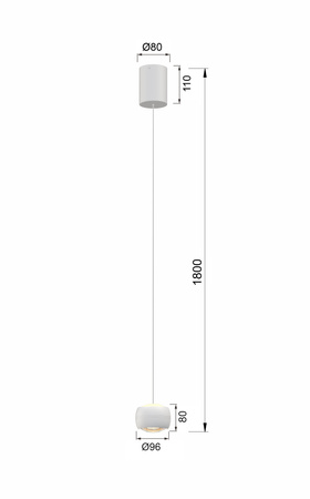 6039-108 QUIBERON lampa pojedyncza biała