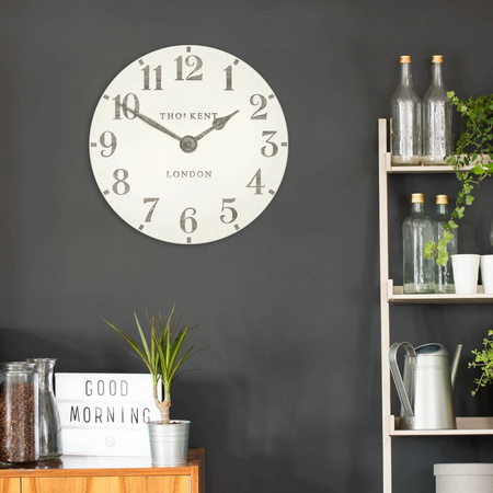 Arabic Wall Clock Limestone 12in