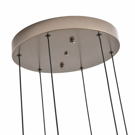 Lampa wisząca NAMI-6 - LED, szary szczotkowany, do wysokich pomieszczeń