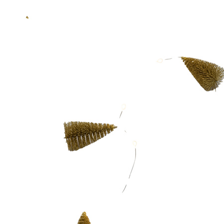 Brush Tree Garland 15 LED Lights Gold 1500x25x25mm