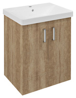 THEIA szafka umywalkowa 56,4x70x44,2cm, 2 drzwiczki, dąb Alabama