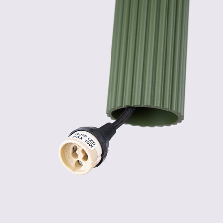 Lampa wisząca KARBON 1 zielony oliwkowy