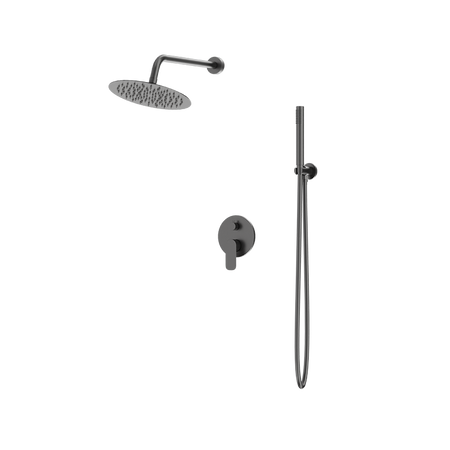 Podtynkowy zestaw prysznicowy z deszczownicą Spark Gunmetal