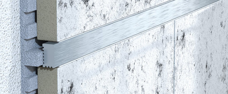 Profil fugowy U, 100cm, 9x5mm, aluminium szczotkowane