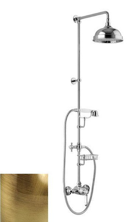 VIENNA zestaw prysznicowy z baterią, mydelniczka,wys. 1291mm, brąz