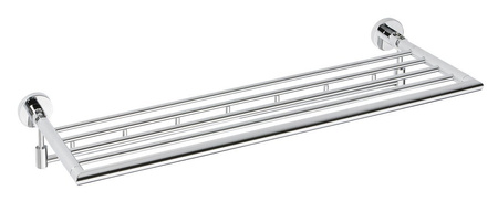 X-ROUND półka na ręczniki składana z haczykami 600mm, chrom