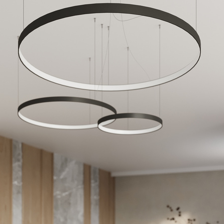 Żyrandol RIO 55 czarny LED 3000K