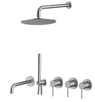 Zesta wannowy podtynkowy L-200mm fi-25cm-Emmevi Rubinetterie/Filo inox