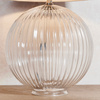 Lampa stołowa – przezroczysty / satynowy nikiel, 25 × 25 × 34 cm