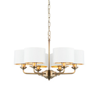 Highclere 6 Pendant Light Antique Brass 500-1855mm