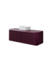 Szafka łazienkowa wisząca z blatem 140 cm welur bordo MAIORI 006-SU140-03